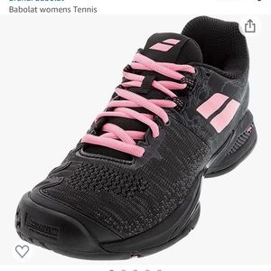 BABOLAT Tennis Propulse Blast 8.5 Women Black Pink Geranium Sneaker NEW No tags